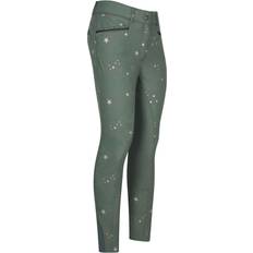 Gröna Ryttarutrustning Imperial Riding Ridbyxor El Capone Winterwarm AOP FullGrip - Dark Sage