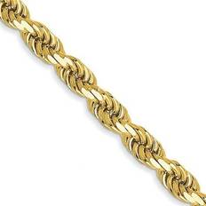 mm 10K Semi-solid Diamond Cut Rope Chain