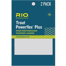 RIO Powerflex Plus 9' Tapered Leaders, 2-Pack Clear 0X, Nylon (0X)