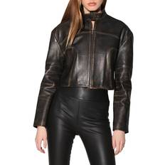 Cropped Outerwear Walter Baker Shayleigh Leather Jacket