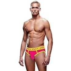 Pink Men's Underwear Envy Envy Menswear Solid Jock Pink/Yellow