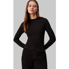 Calvin Klein Zwart Blouses Calvin Klein Longsleeve Met Stretch - Zwart