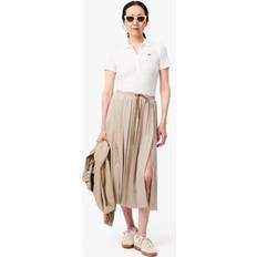 Lacoste Skirts Lacoste Long Pleated Flannel Skirt Beige