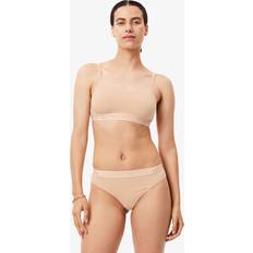 Lacoste Dam Underkläder Lacoste Bralette Med Tejpad Logga - Beige