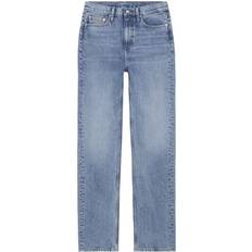 Calvin Klein Mujer Pantalones vaqueros Calvin Klein High Rise Straight Jeans - Azul Denim