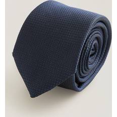Blåa Slipsar Morris Stockholm-Morris Structure Tie-Marin-Silk-Pcs