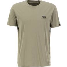 Kläder Alpha Industries Basic T Logo T-shirt för män Olive