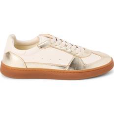 Synthetic Leather Trainers COCONUTS by Matisse Dana Metallic Lace Up Sneakers Gold