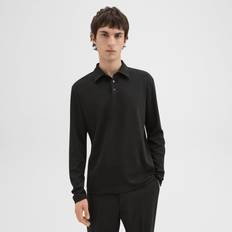 Theory Supima Cotton Long Sleeve Polo Shirt