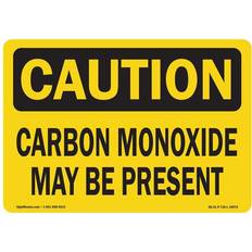 Workplace Signs SignMission OS-CL-D-710-L-19976 OSHA Caution Sign - Carbon Monoxide May Be Present