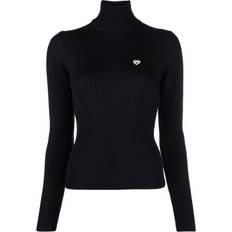 Casablanca Women Jumpers Casablanca logo-plaque ribbed jumper women Wool Black