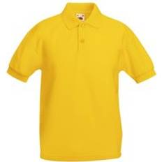 Yellow Polo Shirts Children's Clothing Fruit of the Loom Pique Polo Shirt Yellow 9-10 Years