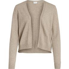 Kort Trøjer Vila Viril Kort Åben Cardigan Noos - Beige