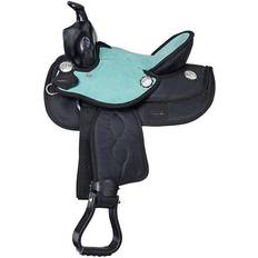 Turquoise Horse Saddles King Series Synthetic Barrel Saddle Pkg Turq