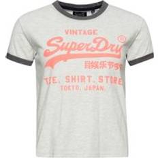 Superdry Damen T-Shirts & Tanktops Superdry T-Shirt Frau Vintage Logo Gris