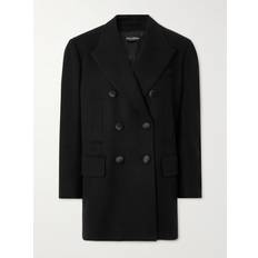 Clothing Dolce & Gabbana Oversize Double-breasted Wool Baize Jacket Woman Blazers Black