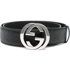 Leather Belts Gucci buckle leather belt men Metal/Leather Black