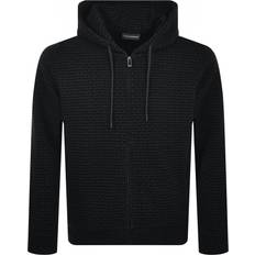 Emporio Armani Logo Zip-Up Hoodie black