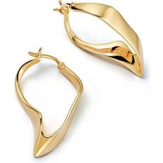 Gold Floe Hoop Earrings