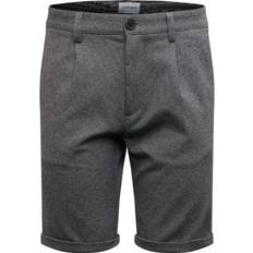 L Shorts Lindbergh Bukser med lægfolder grå-meleret