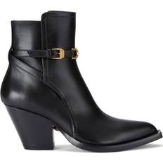 Versace Ankle Boots Versace Leather Camperos Western Ankle Boots black