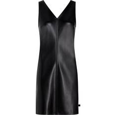 Calvin Klein Robes Calvin Klein Faux Leather Sleeveless Dress