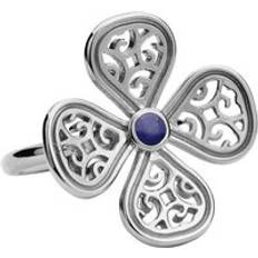 Sapphire Rings C W Sellors Sterling Silver Lapis Lazuli Flore Four Petal Filigree Ring
