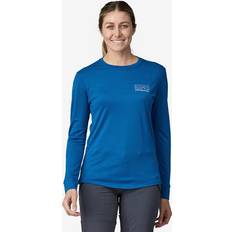 Patagonia Women's L/S Cap Cool Merino Graphic Shirt Merino-shirt blå