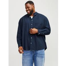 Jack & Jones 6XL Overdele Jack & Jones Plus Size Oxford Shirt Marineblå