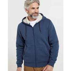 Clothing Mountain warehouse Mens Dalton Borg Lined Full Zip Hoodie (Navy)