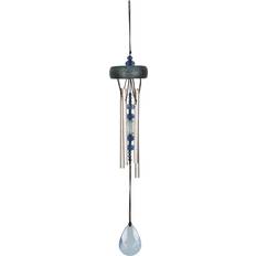 Woodstock Chimes Hanging Outdoor Silver Alloy Blue Wind Chime