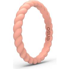 Silicone - Wedding Rings Enso Rings Stackable Braided Silicone Wedding Ring Hypoallergenic Unisex Stackable Wedding Band Comfortable Minimalist Band 2.5mm Wide.8mm Thick (Papaya, 10)