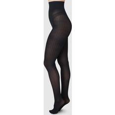 M Stödstrumpbyxor Swedish Stockings Natalie Stripe Tights Black