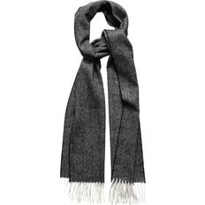 Eton Black Herringbone Merino Wool Scarf Herr Slipsar One Från Magasin Sort (One Size)