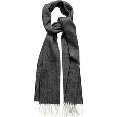 Eton Black Herringbone Merino Wool Scarf One Slips hos Magasin Sort