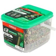 Building Materials Timco C2 Strong-Fix Multi-Purpose Premium Countersunk Gold Woodscrews 4.5 x 40 Tub of 1000 45040C2TUB