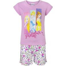 Disney Princess Night Garments Disney Short Sleeve Short Leg Pyjama Set (Girls Pink)