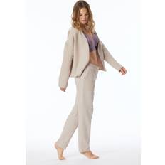 Schiesser Pantalones Schiesser Mix relax Loungewear-Hose, Baumwolle, für Damen, beige