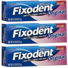 Dental Fixatives Fixodent Denture Adhesive Cream 0.75 oz 3 Pack