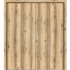 Sliding Doors SartoDoors Closet Double Bi-fold Doors 72 84 in Planum 0010 Walnut Sliding Door L (x)