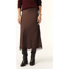 Gonna midi - Marrone Gonne Jupe Midi Satinée Cyla Skirt - Marron