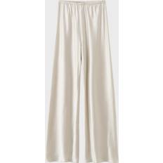 Byxor Bias Satin Pants Pearl