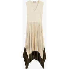 Joseph Dura asymmetric plissÃ midi dress white (UK 16)
