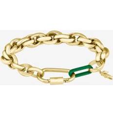 Lacoste Green Bracelets Lacoste Audacia Bracelet One Gold And Green GOLD AND GREEN