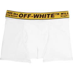 Off-White Men Underwear Off-White Single Pack Stretch Cotton Boxer Briefs - White/Yellow/Black