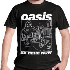 Oasis Bomuld Tøj Oasis Be Here Now Line Drawing T Shirt