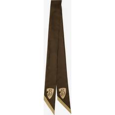 Clothing Burberry Skinny Shield Reversible Silk Scarf