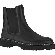 Gabor Dame Chelsea boots Gabor Schwarz Gold/foulardmic./Niete Kvinde Sort Chelsea Boots hos Magasin