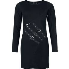 EMP Gothicana by EMP Dress With Belts And Buckles Short dress black
