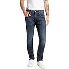 Replay Herren Jeans Anbass Slim-Fit Bio, Blau (Dark Blue 007-5) 34L